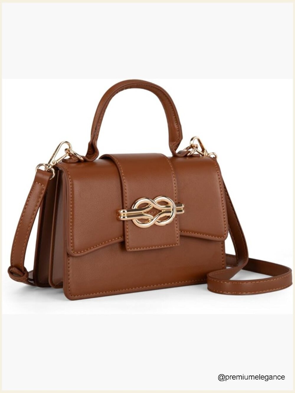 Mini Top Handle Satchel Crossbody Bag Vegan Leather Purse
